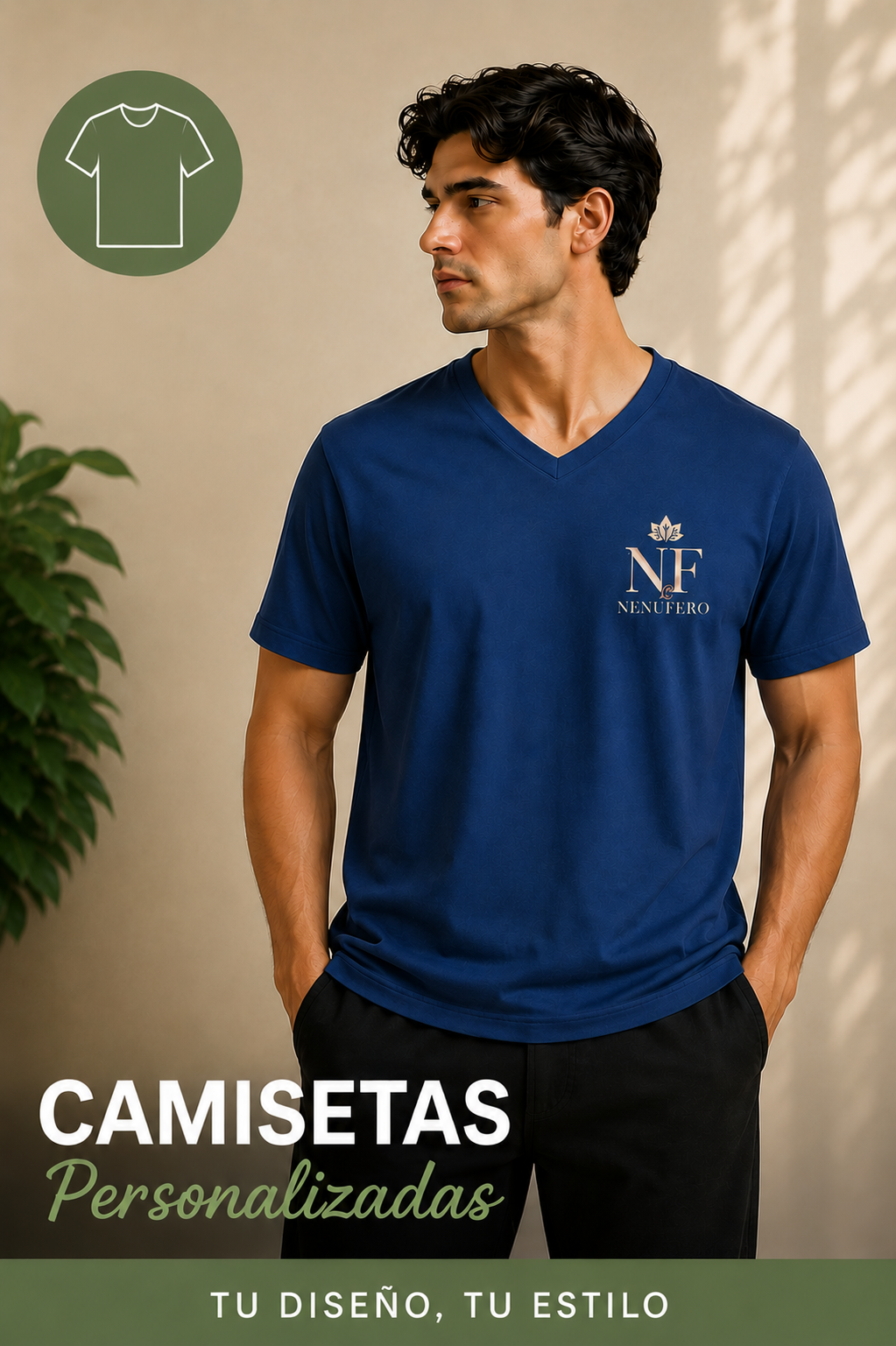 Camiseta cuello V