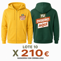 Lote 10 Sudaderas con Cremallera