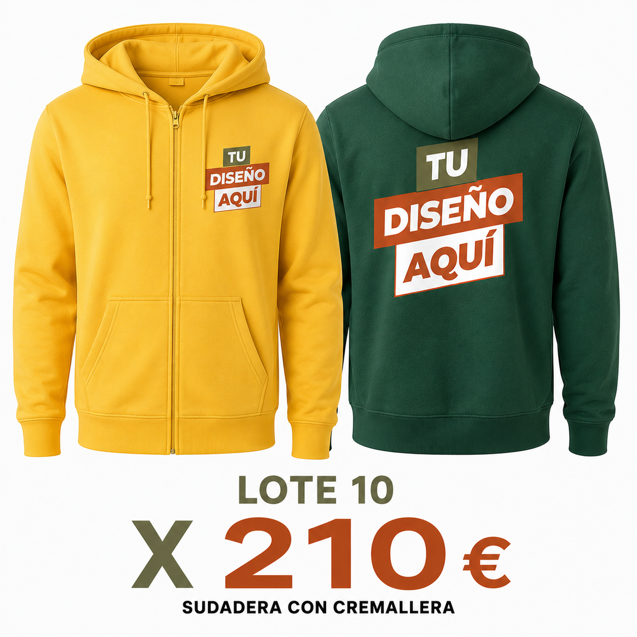 Lote 10 Sudaderas con Cremallera