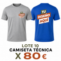 Lote 10 camisetas Tecnicas