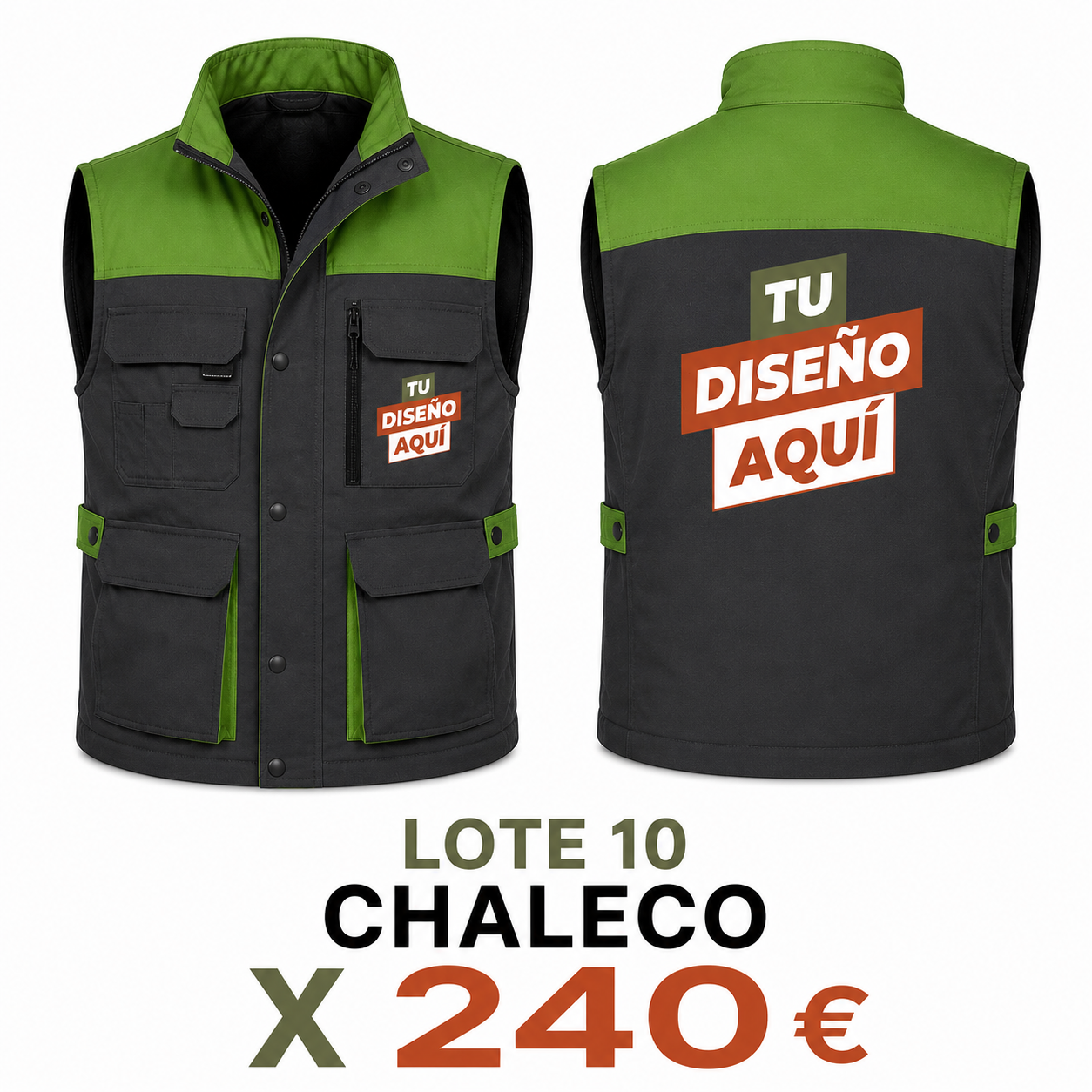 Lote 10 Chalecos Bicolor