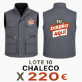 Lote 10 Chalecos Unicolor