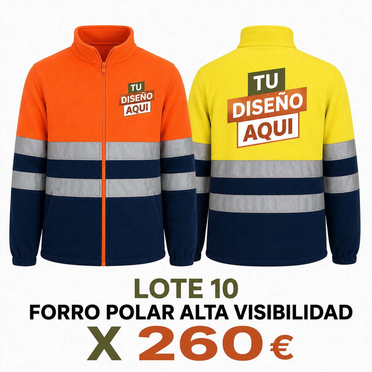 Lote 10 Forro Polar Alta Visibilidad