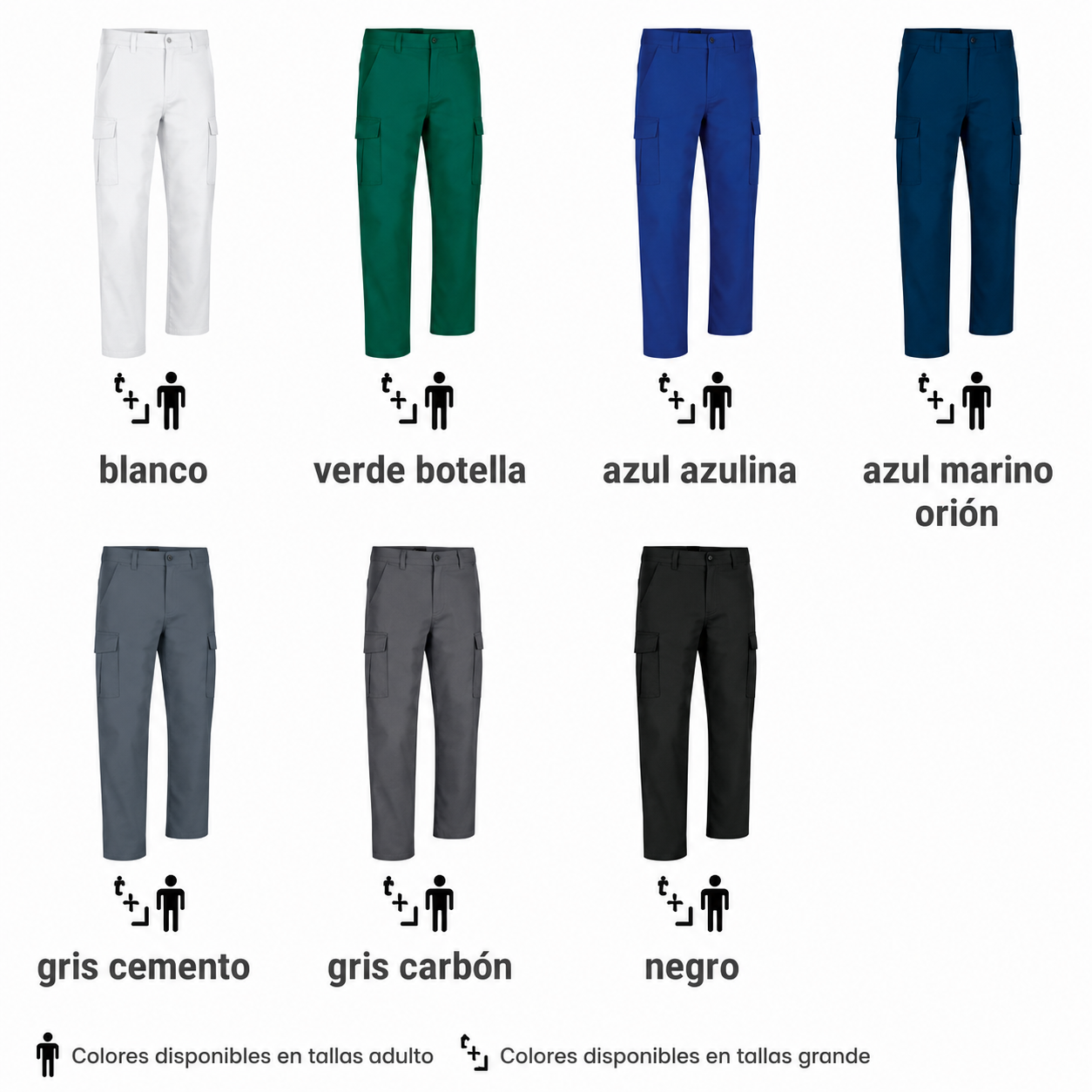 Lote 10 Pantalones Unicolor