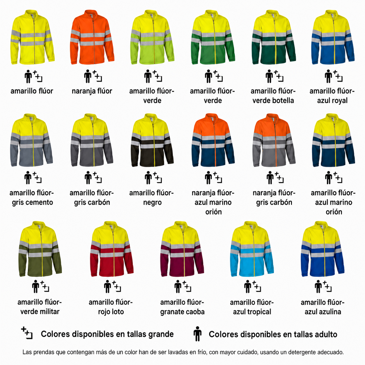 Lote 10 Forro Polar Alta Visibilidad
